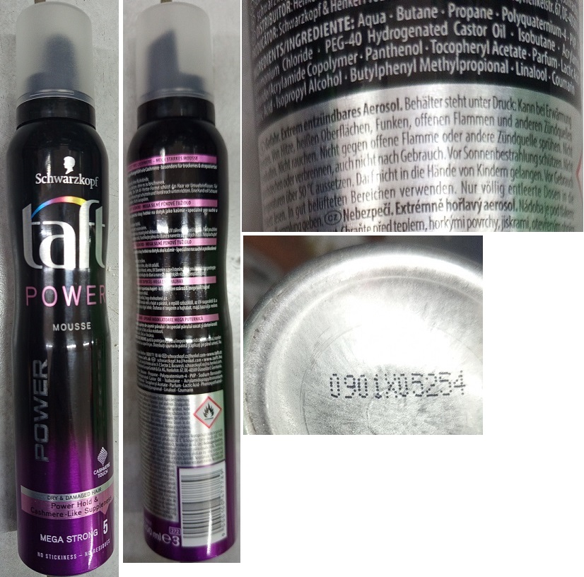 Pěnové tuždilo Schwarzkopf, taft POWER MOUSSE: Fotografie