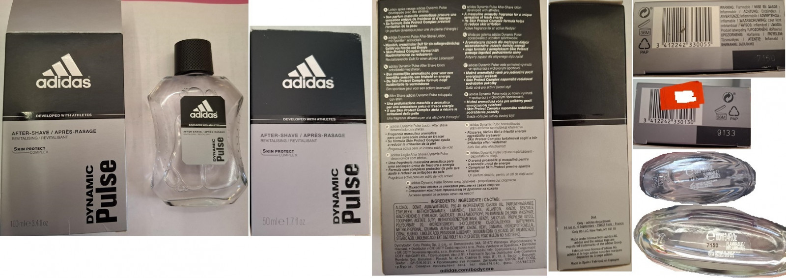 Voda po holení Adidas, AFTER-SHAVE, DYNAMIC PULSE, 50 ml/100 ml: Fotografie