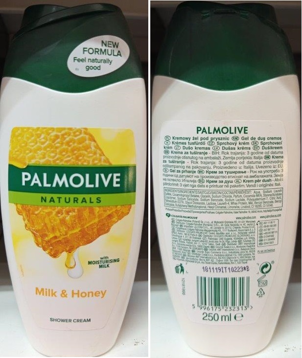 PALMOLIVE NATURALS, Milk & Honey, SHOWER CREAM: Fotografie