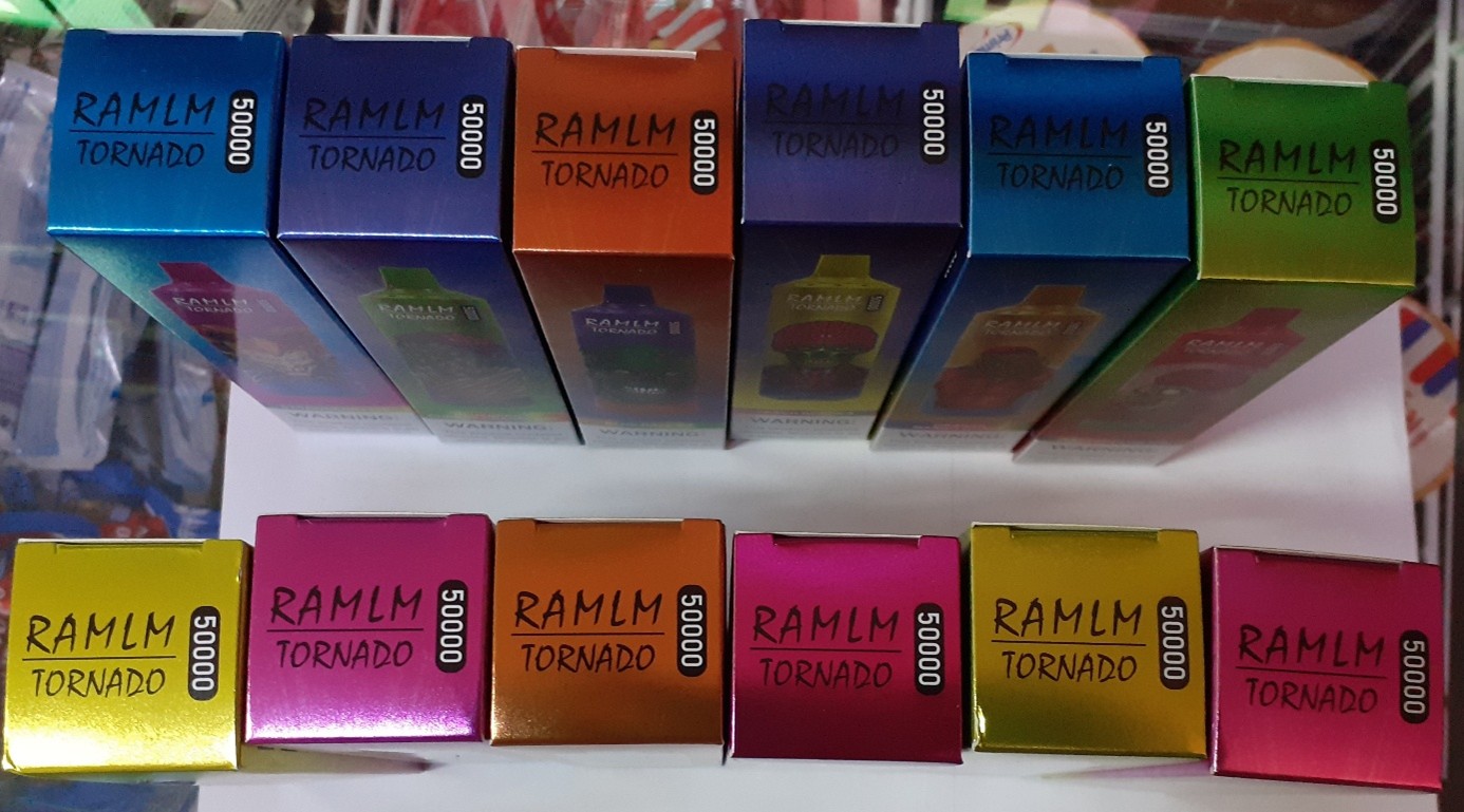 Jednorázová el. cigareta s e liquidem RALM TORNADO 50000, disposable device, různé příchutě: Fotografie č. 2