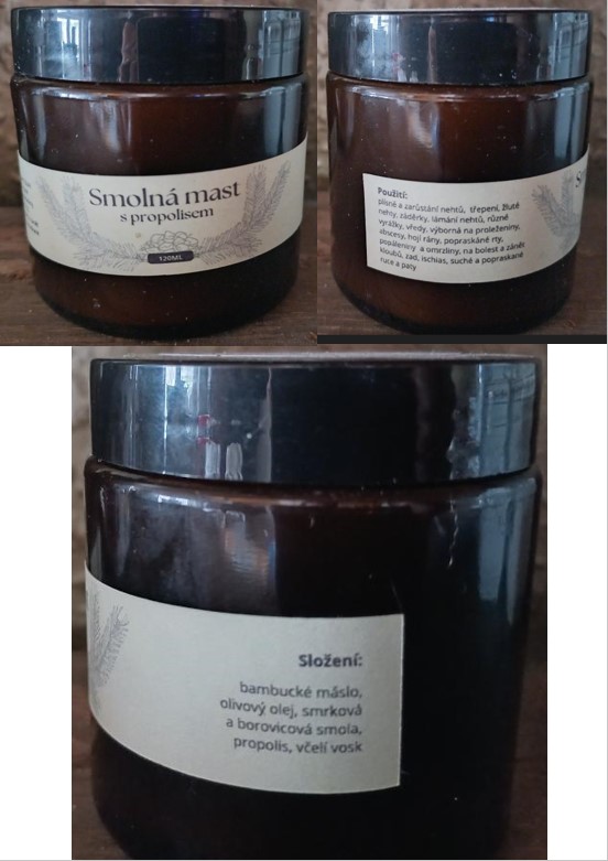 Smolná mast s propolisem, 120 ml: Fotografie