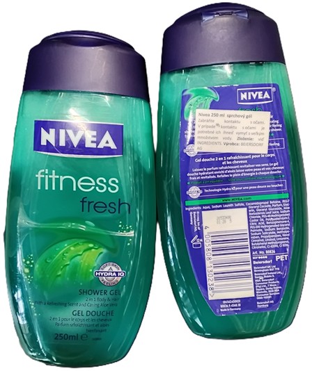 Sprchový gel NIVEA, fitness fresh, SHOWER GEL, 2 in 1 Body & Hair With a Refreshing Scent and Caring Aloe Vera, Nivea 250 ml: Fotografie