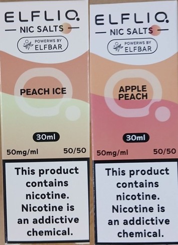 Náhradní náplň do elektronické cigarety zn. ELFLIQ NIC SALTS POWERWS BY ELFBAR 30 ml, 50 mg/ml, 50/50 – 2 příchutě: Fotografie č. 2