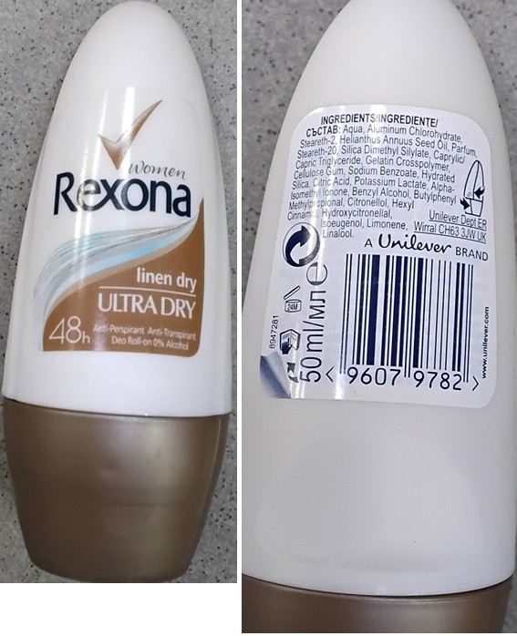 Antiperspirant Rexona women, linen dry ULTRA DRY, 48h Anti-Perspirant/Anti-Transpirant: Fotografie