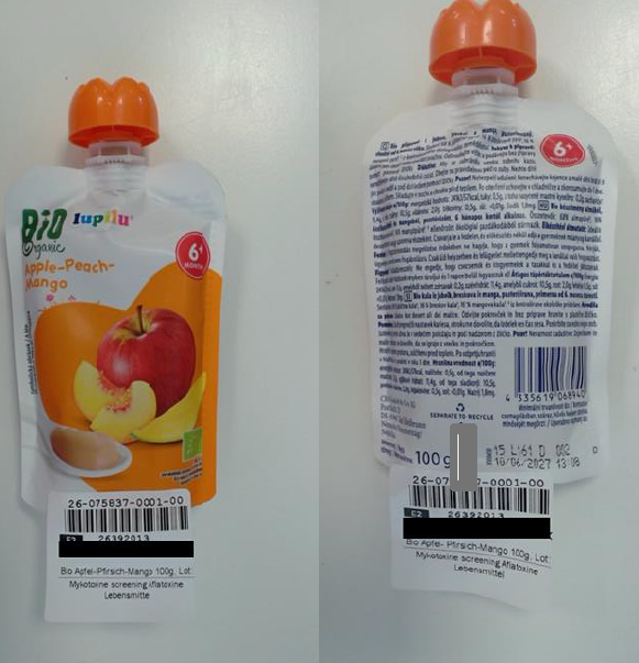 Varování před konzumací potraviny: Bio/Organic Apple-Peach-Mango, 6+ měsíců: Fotografie